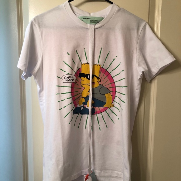 maglia off white bart simpson